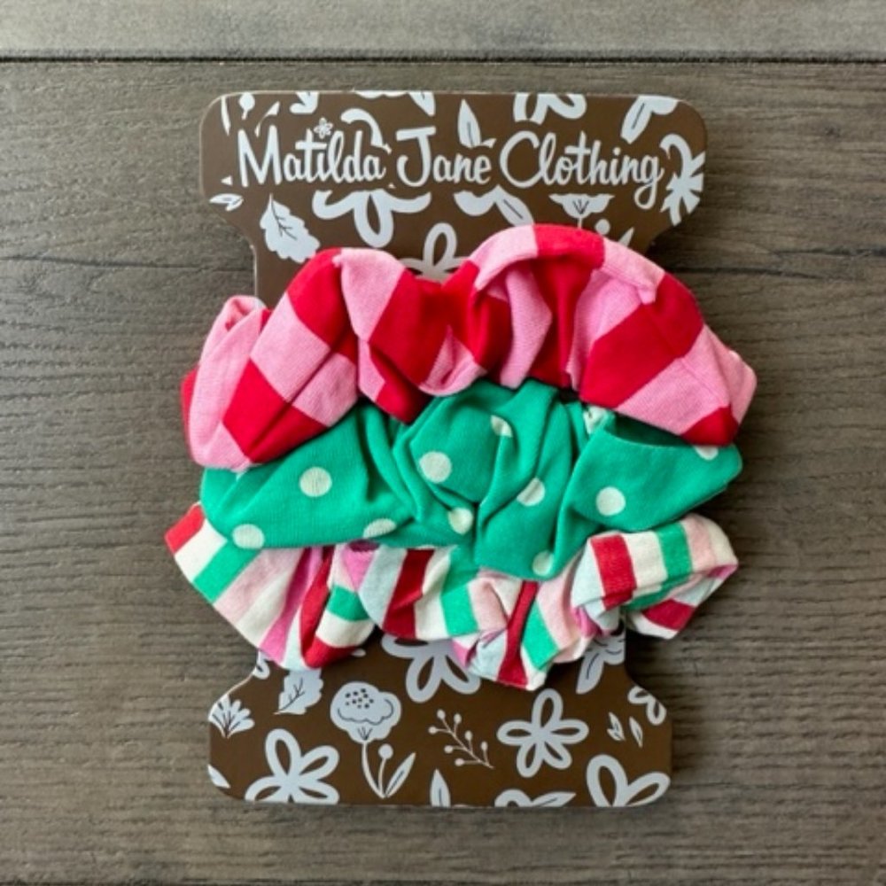 MATILDA JANE BRAND NEW 3 PIECE HAIR SCRUNCHIE SET